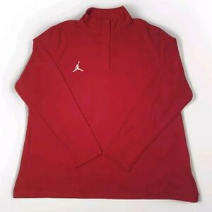 Nike Jordan Dri-fit Women's 1/4 Zip Long Sleeve Red Top DQ7917-657 Size XXL